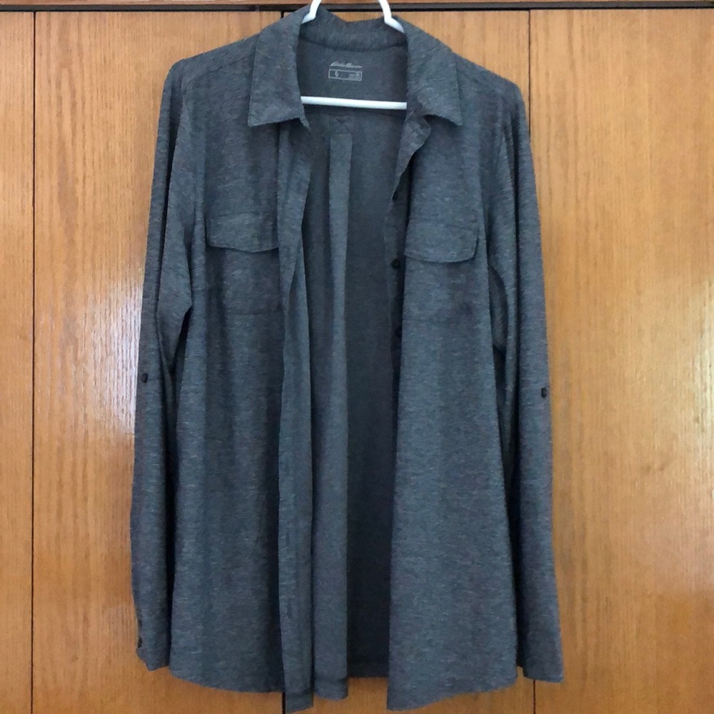 Dark gray / black Eddie Bauer Travex shirt, sz XL